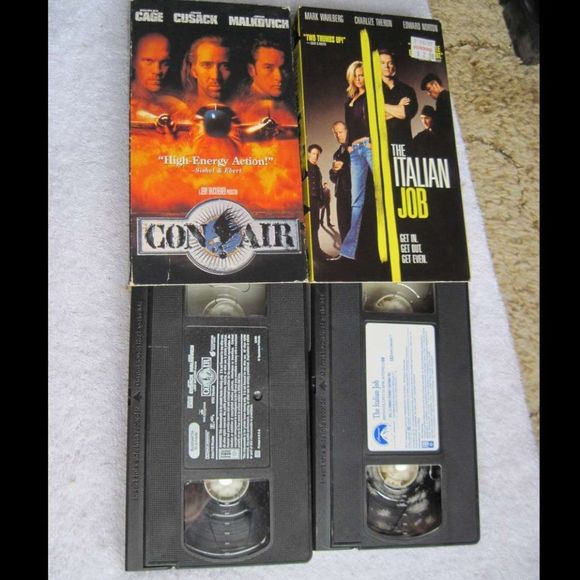 Conair Cage Cusack Italian Job Theron Norton VHS Cassette Tape Bundle for $2 - Picture 6 of 6